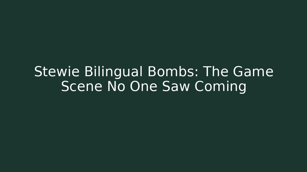 Stewie Bilingual Bombs: The Game Scene No One Saw Coming