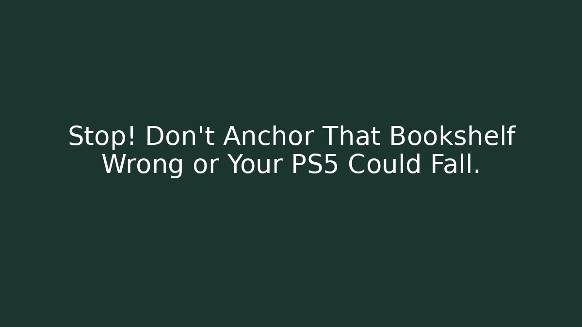 Stop! Don't Anchor That Bookshelf Wrong or Your PS5 Could Fall. - Create More Assets