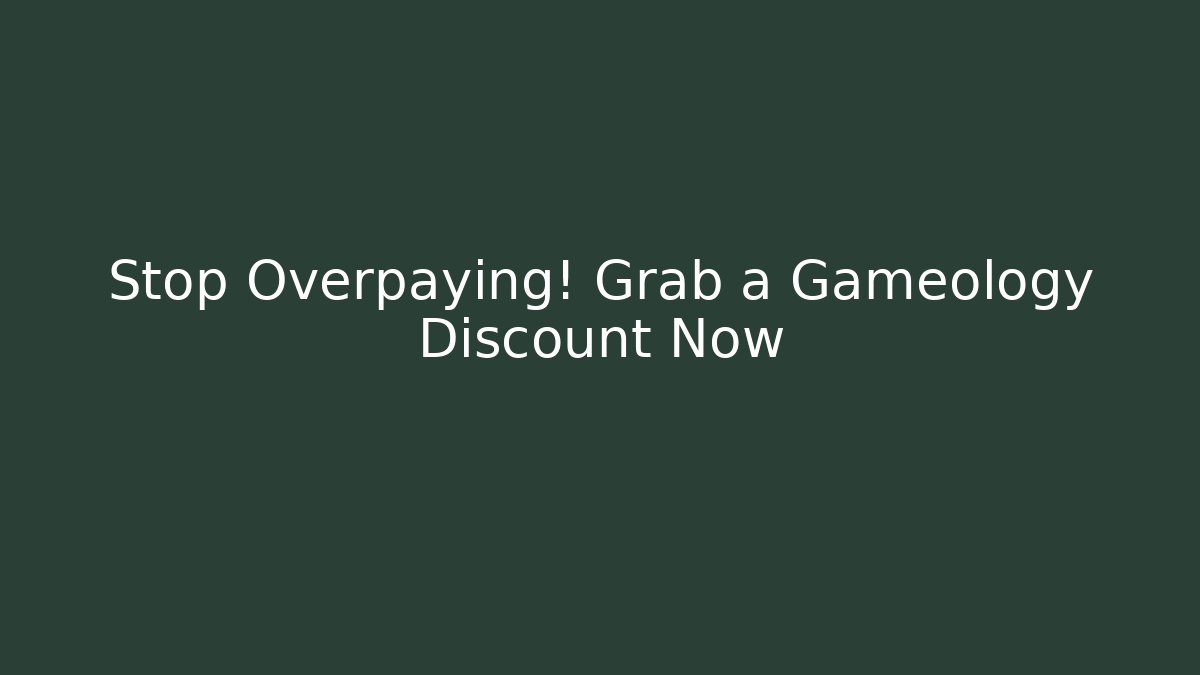 Stop Overpaying! Grab a Gameology Discount Now