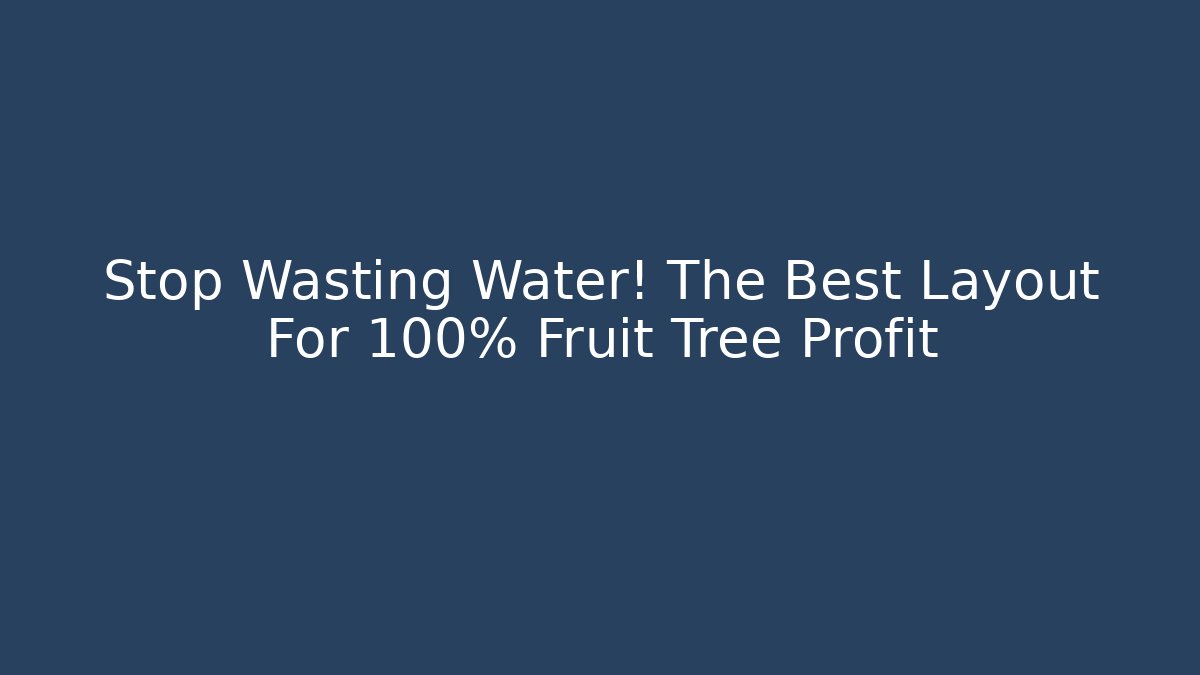 Stop Wasting Water! The Best Layout For 100% Fruit Tree Profit