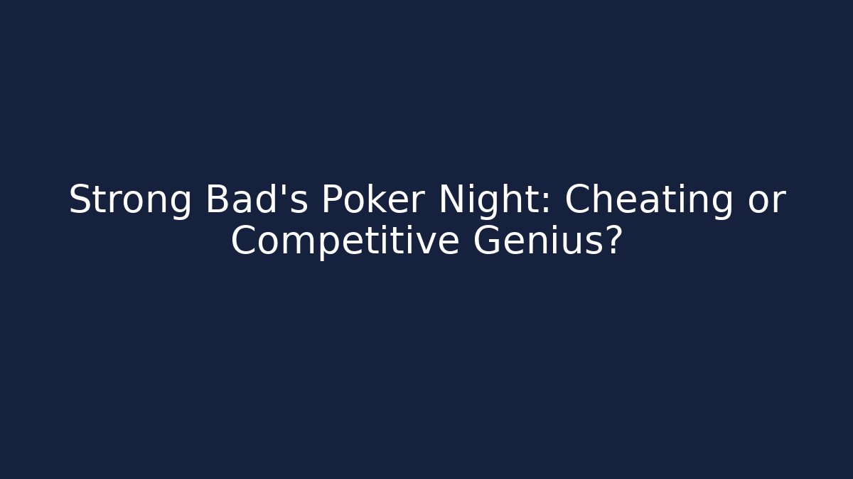 Strong Bad's Poker Night: Cheating or Competitive Genius?