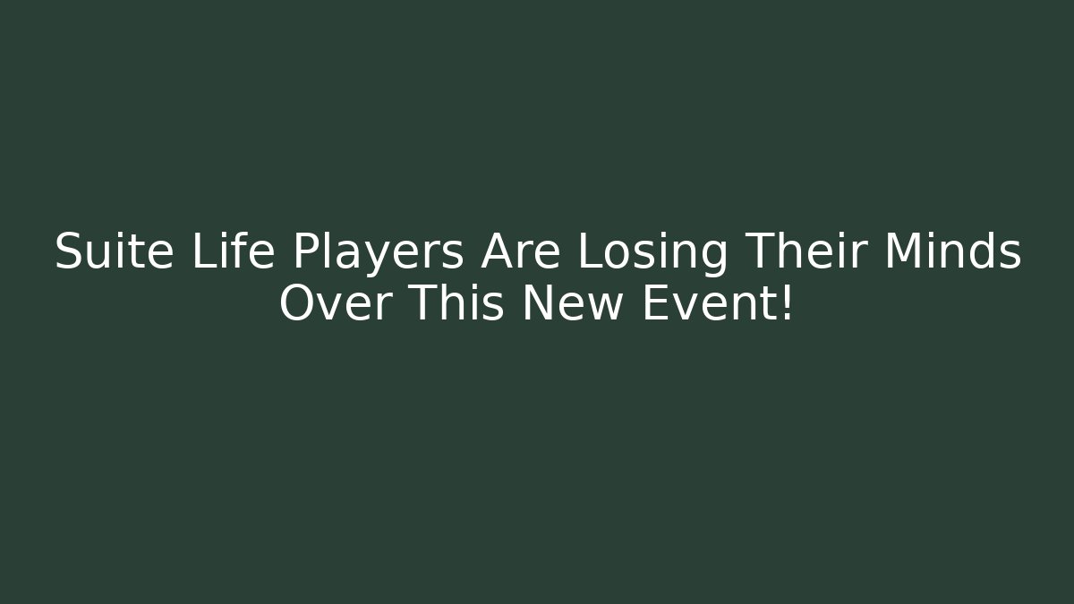 Suite Life Players Are Losing Their Minds Over This New Event!