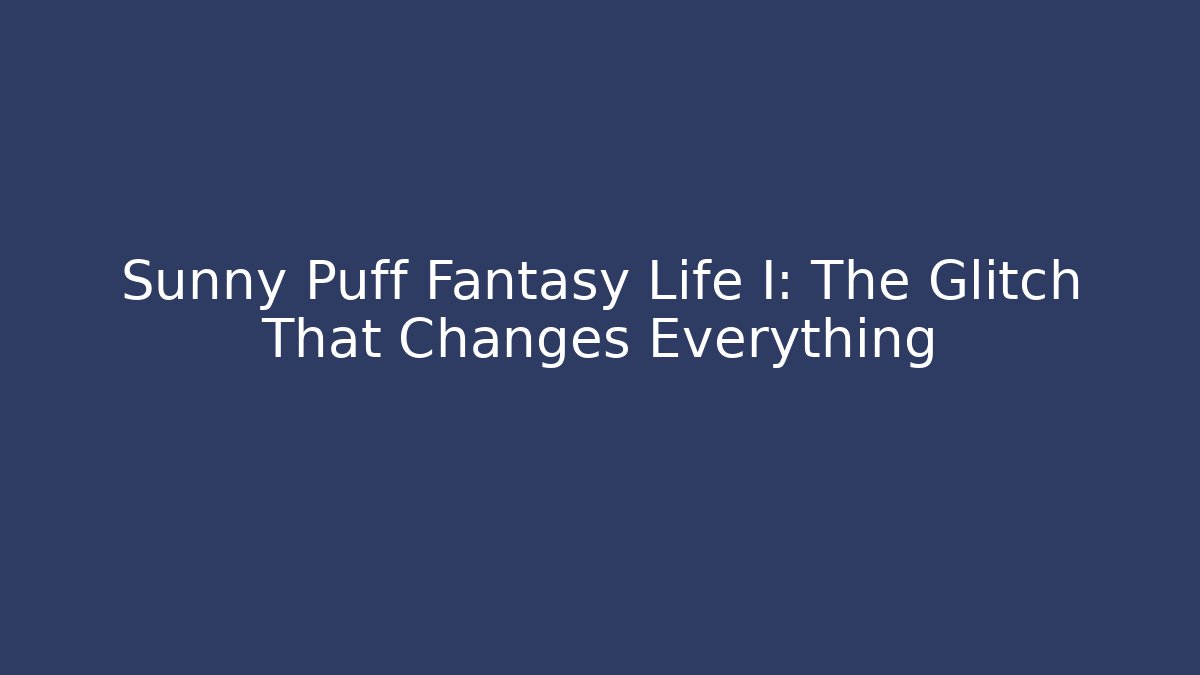 Sunny Puff Fantasy Life I: The Glitch That Changes Everything