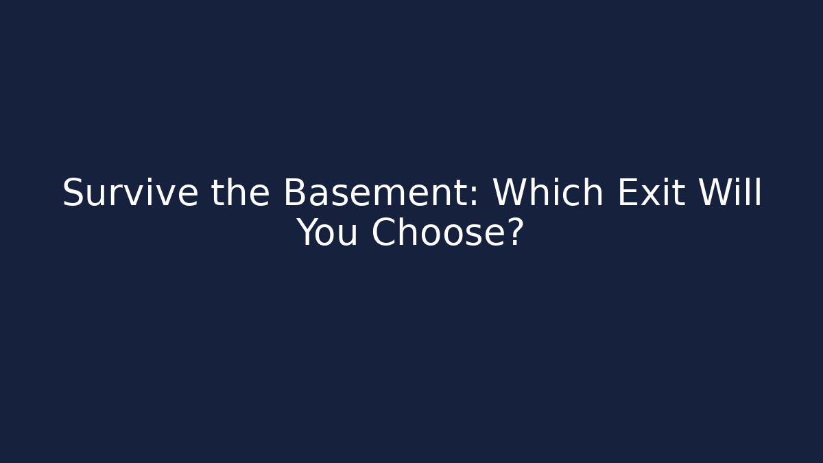 Survive the Basement: Which Exit Will You Choose?