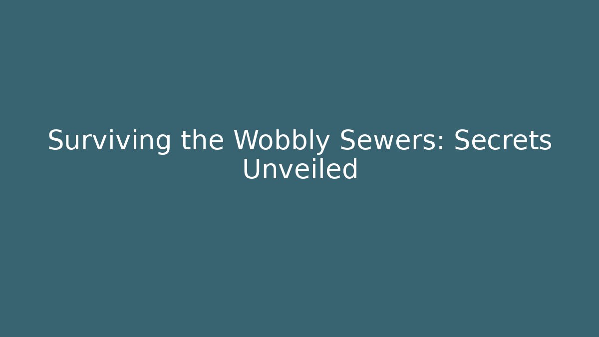 Surviving the Wobbly Sewers: Secrets Unveiled