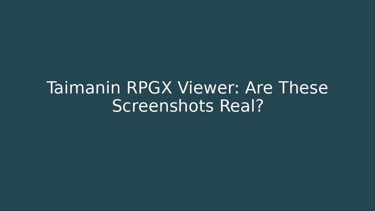 Taimanin RPGX Viewer: Are These Screenshots Real?