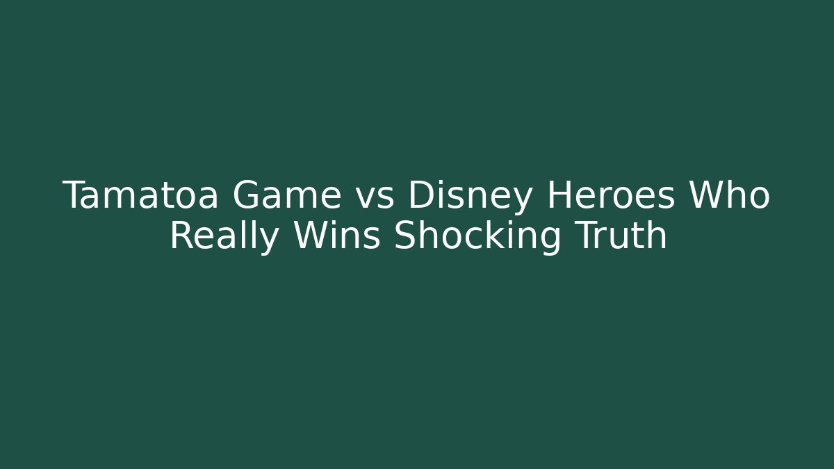 Tamatoa Game vs Disney Heroes Who Really Wins Shocking Truth
