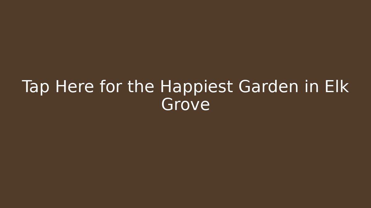Tap Here for the Happiest Garden in Elk Grove