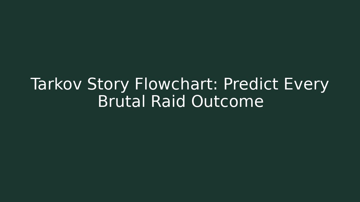 Tarkov Story Flowchart: Predict Every Brutal Raid Outcome - Create More Assets