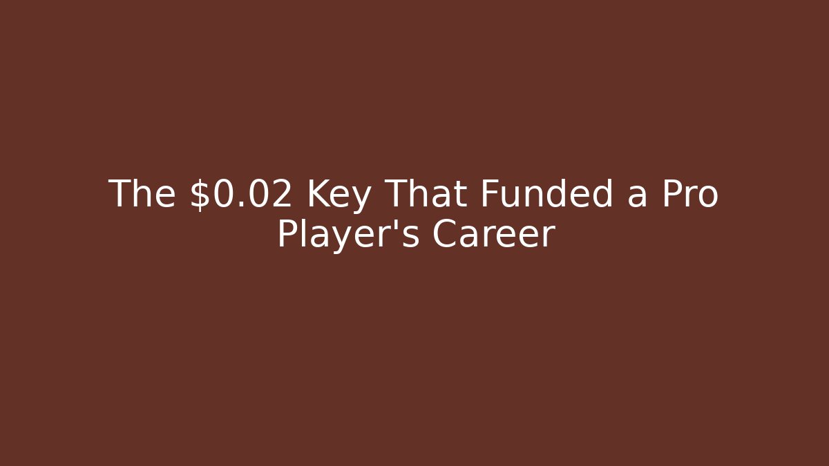 The $0.02 Key That Funded a Pro Player's Career