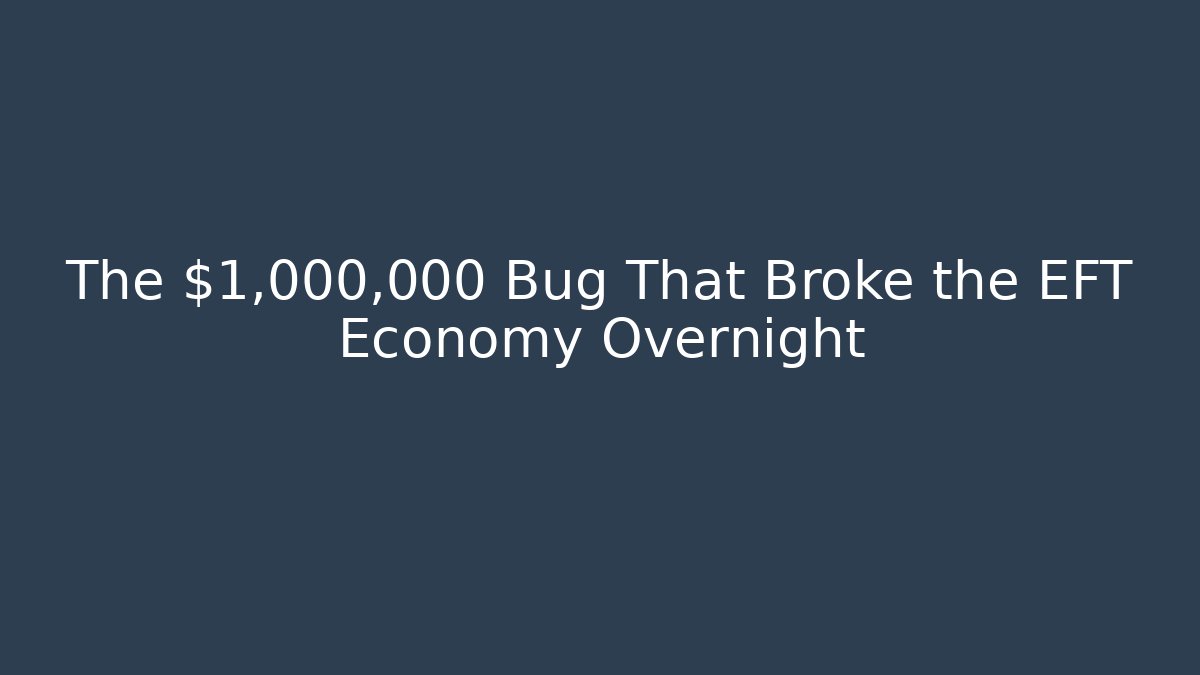 The $1,000,000 Bug That Broke the EFT Economy Overnight