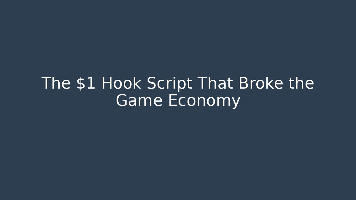 The $1 Hook Script That Broke the Game Economy
