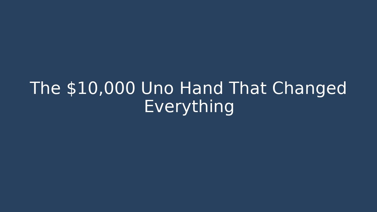 The $10,000 Uno Hand That Changed Everything