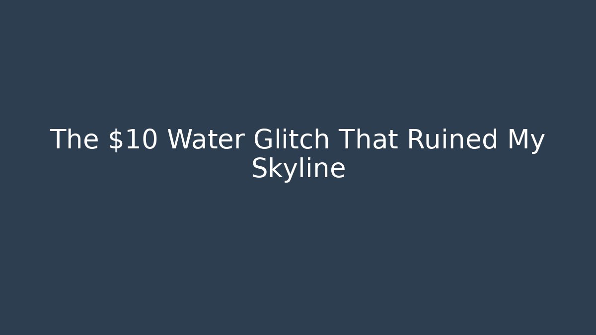 The $10 Water Glitch That Ruined My Skyline
