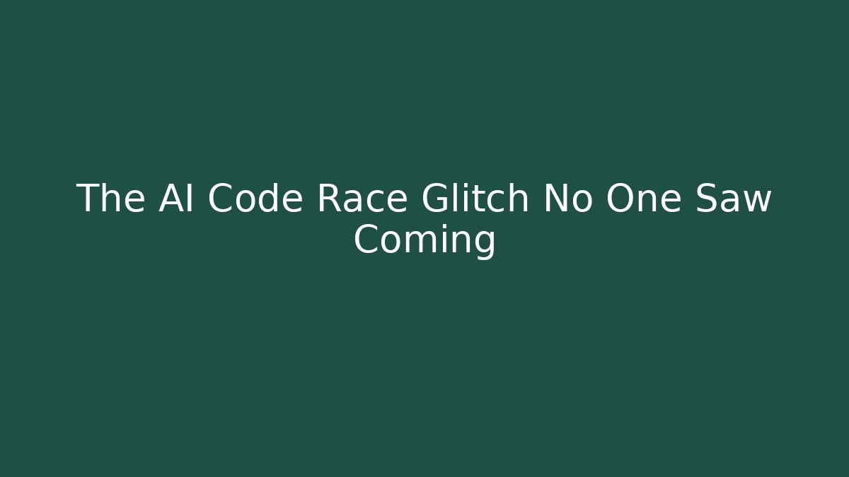 The AI Code Race Glitch No One Saw Coming