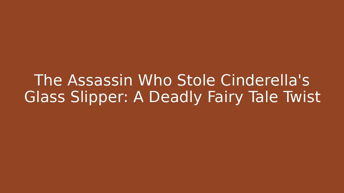 The Assassin Who Stole Cinderella's Glass Slipper: A Deadly Fairy Tale Twist