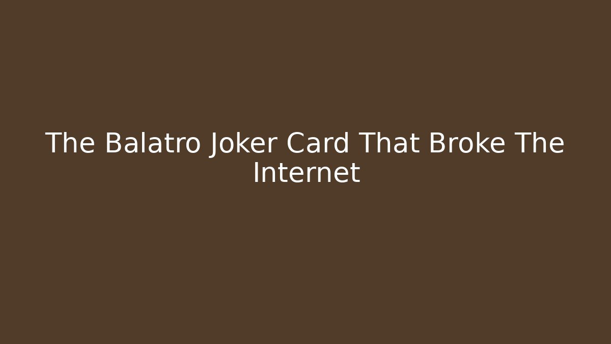 The Balatro Joker Card That Broke The Internet