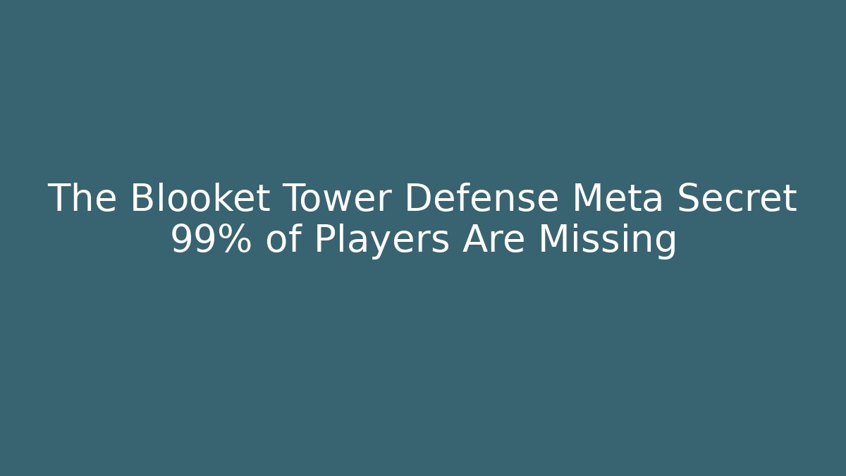The Blooket Tower Defense Meta Secret 99% of Players Are Missing