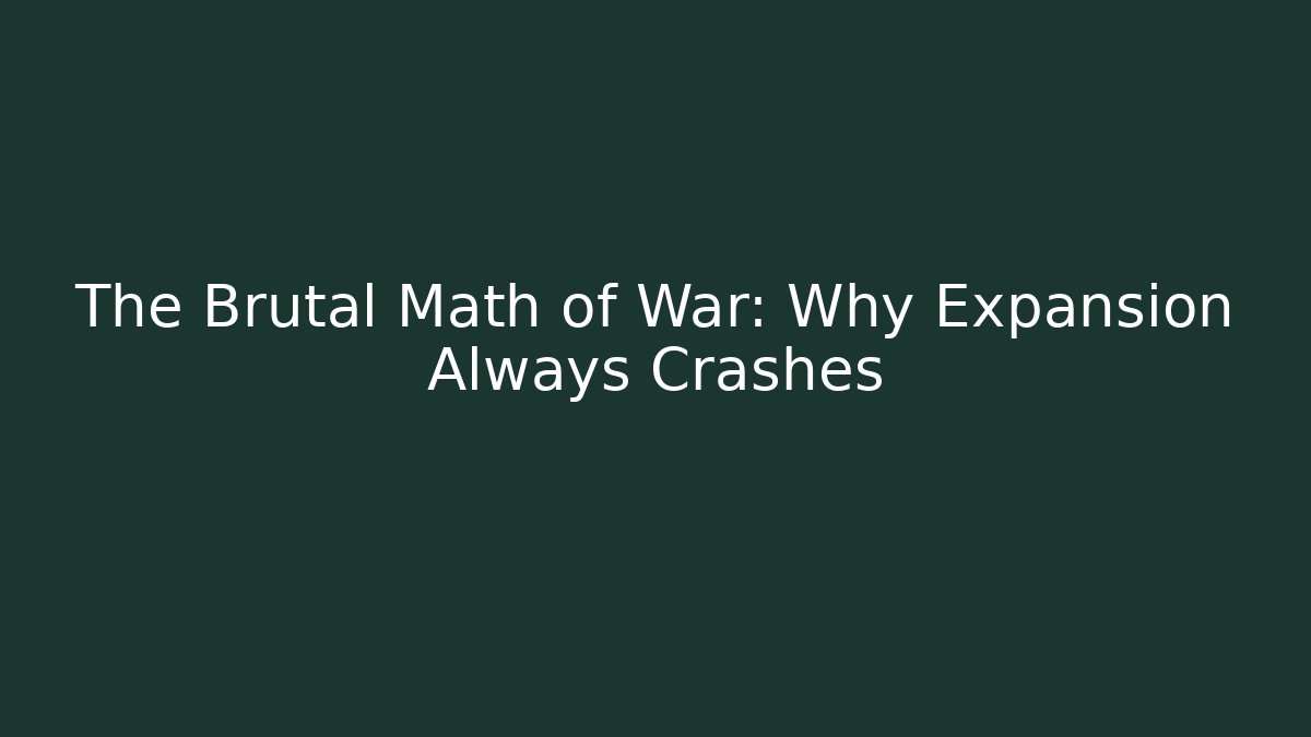 The Brutal Math of War: Why Expansion Always Crashes