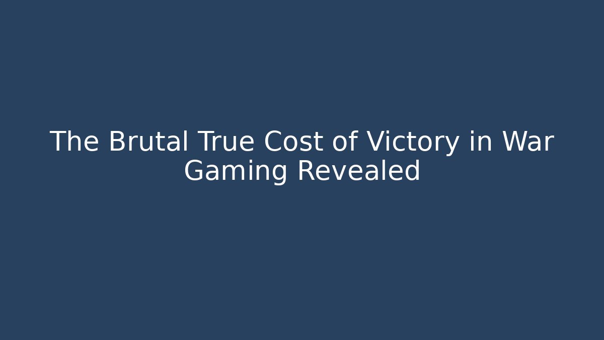 The Brutal True Cost of Victory in War Gaming Revealed