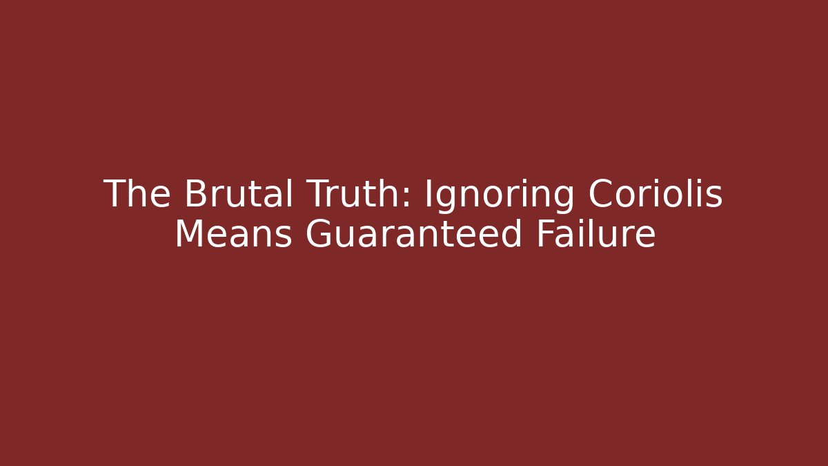 The Brutal Truth: Ignoring Coriolis Means Guaranteed Failure
