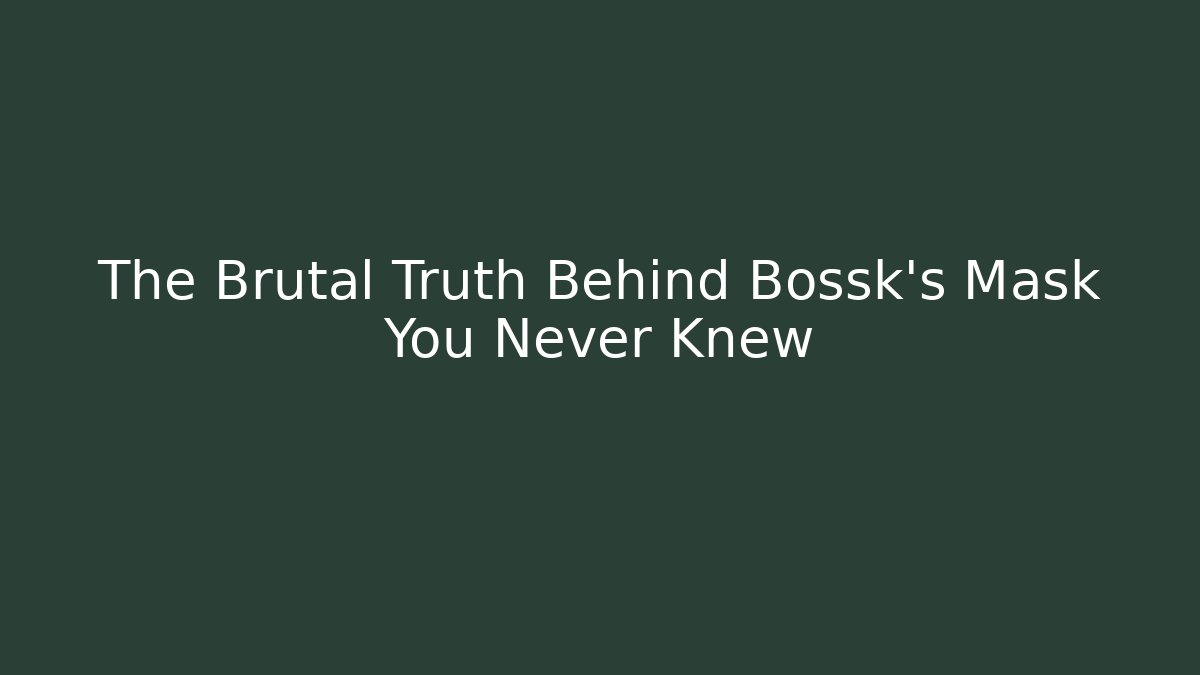 The Brutal Truth Behind Bossk's Mask You Never Knew