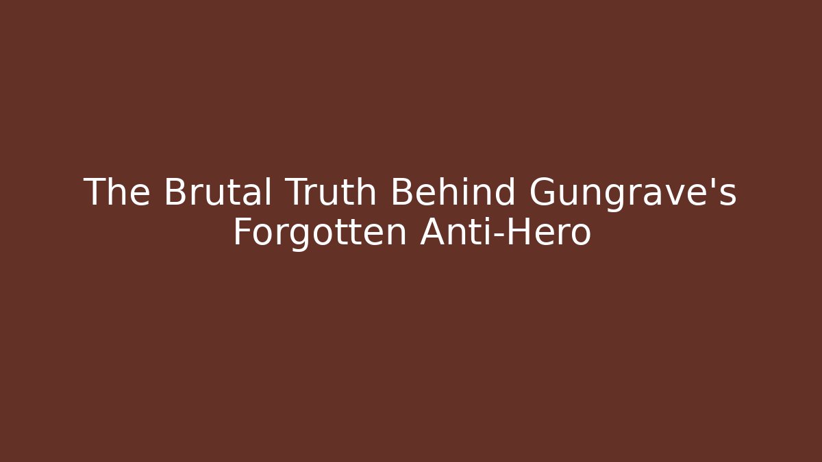 The Brutal Truth Behind Gungrave's Forgotten Anti-Hero