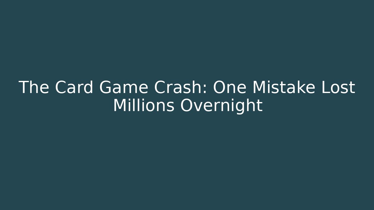 The Card Game Crash: One Mistake Lost Millions Overnight