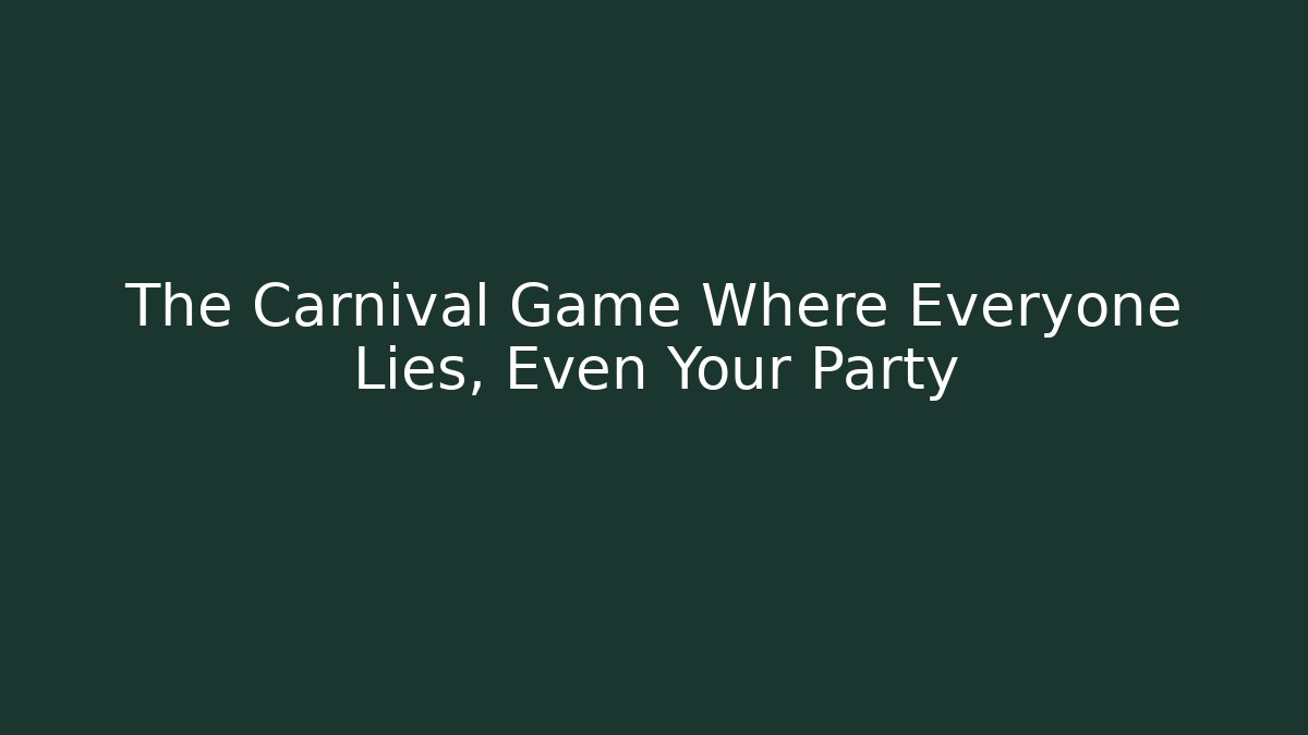 The Carnival Game Where Everyone Lies, Even Your Party