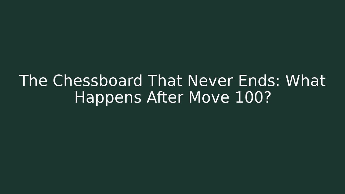 The Chessboard That Never Ends: What Happens After Move 100?