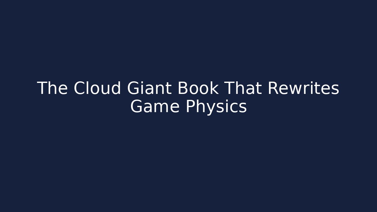 The Cloud Giant Book That Rewrites Game Physics - Create More Assets
