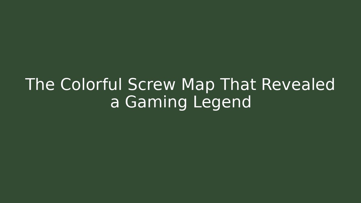 The Colorful Screw Map That Revealed a Gaming Legend