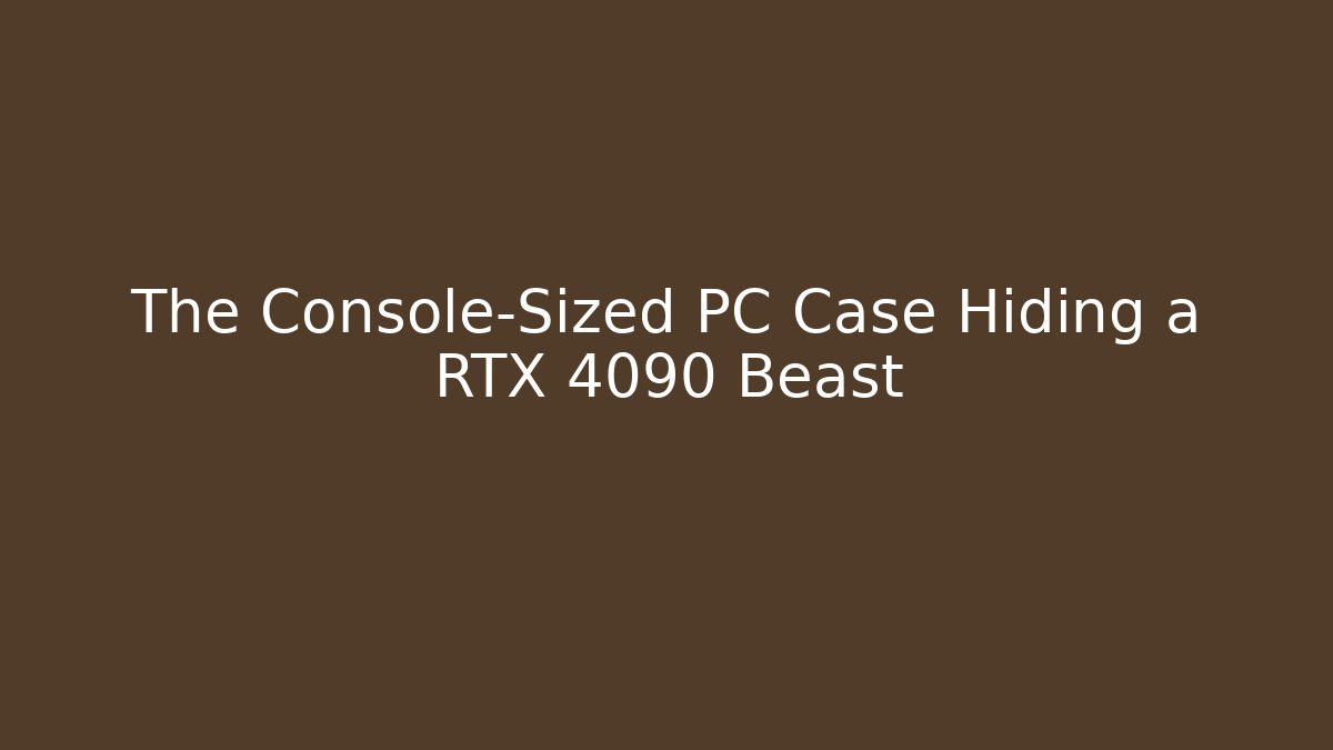 The Console-Sized PC Case Hiding a RTX 4090 Beast