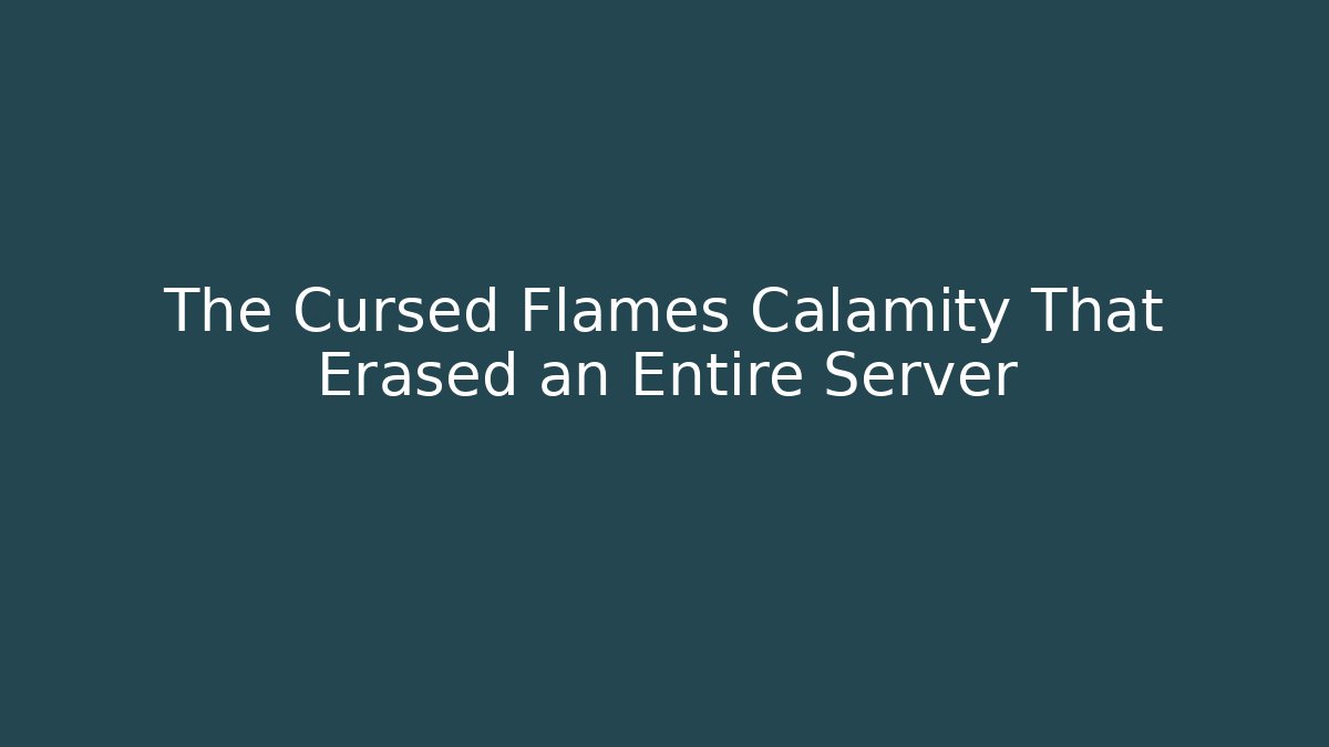 The Cursed Flames Calamity That Erased an Entire Server
