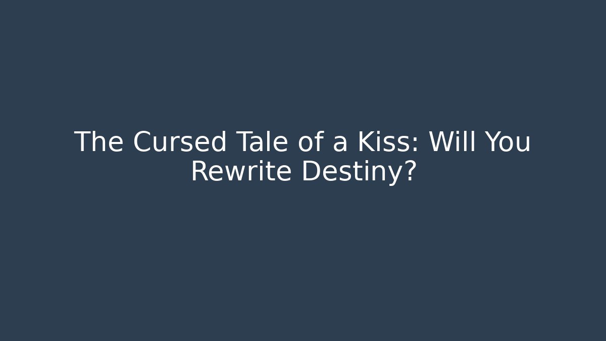 The Cursed Tale of a Kiss: Will You Rewrite Destiny?
