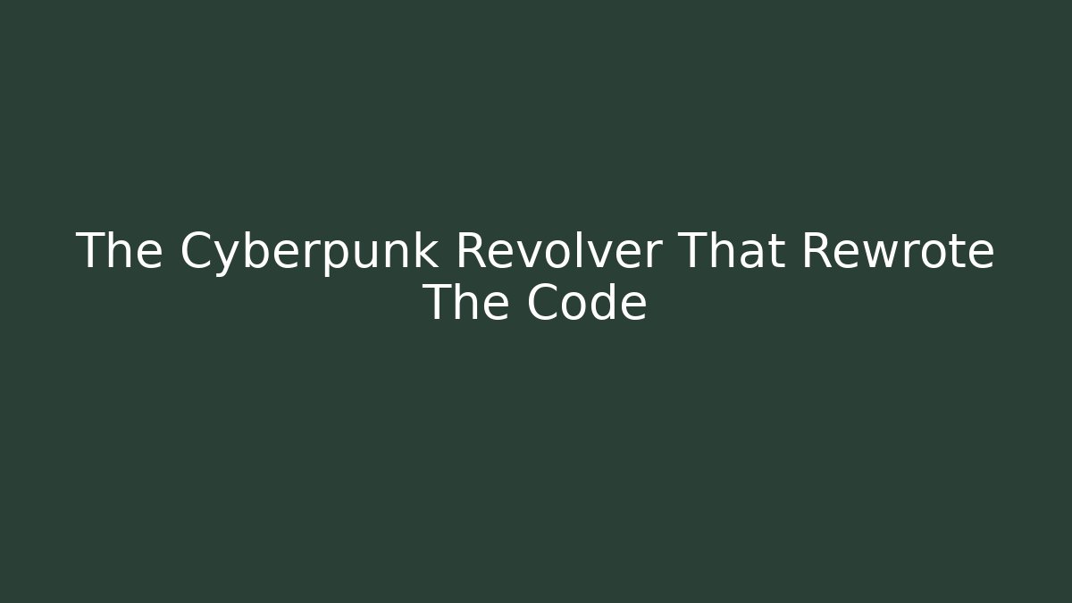 The Cyberpunk Revolver That Rewrote The Code