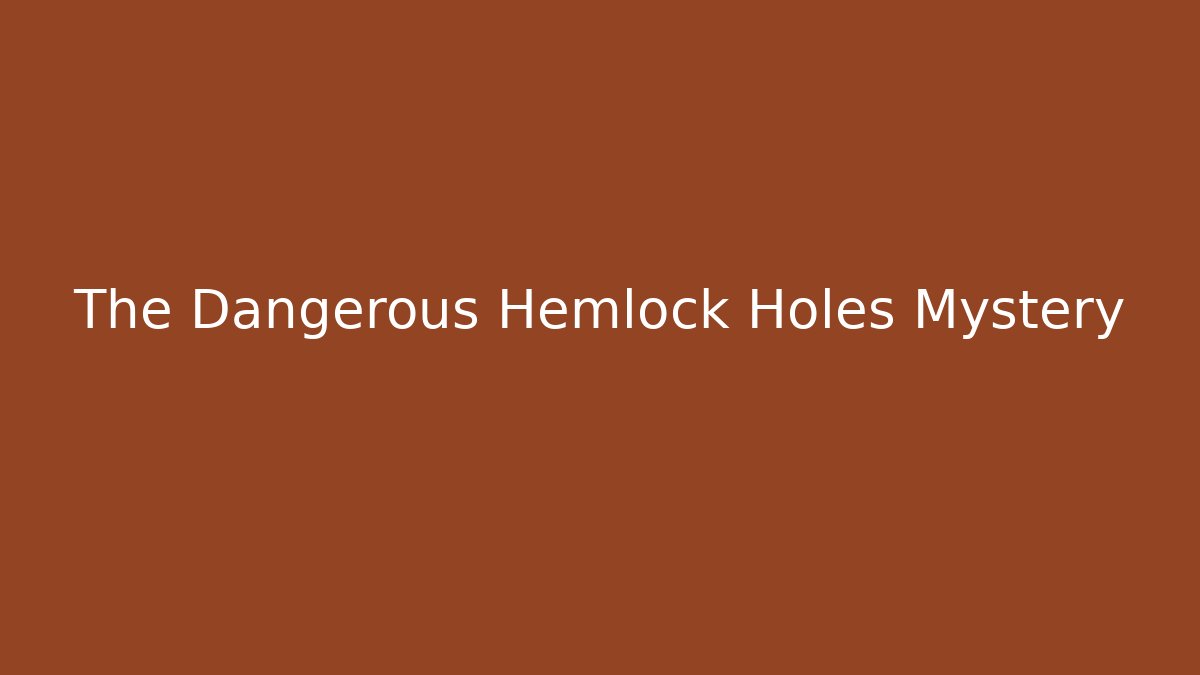 The Dangerous Hemlock Holes Mystery