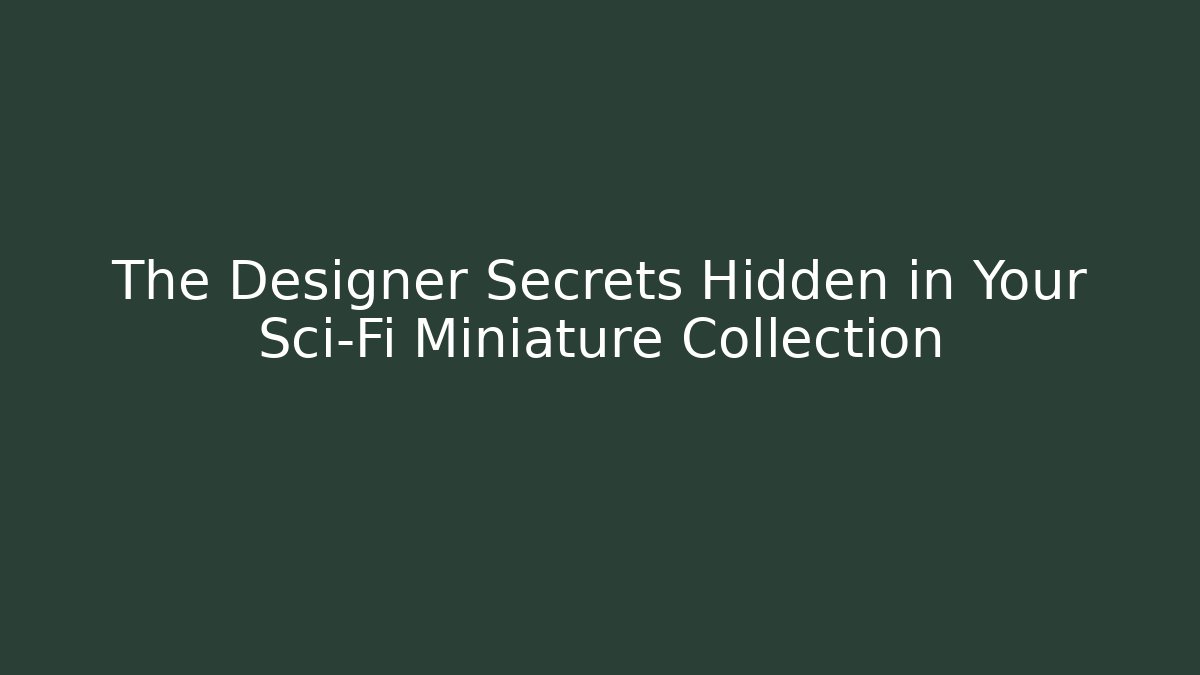 The Designer Secrets Hidden in Your Sci-Fi Miniature Collection - Create More Assets