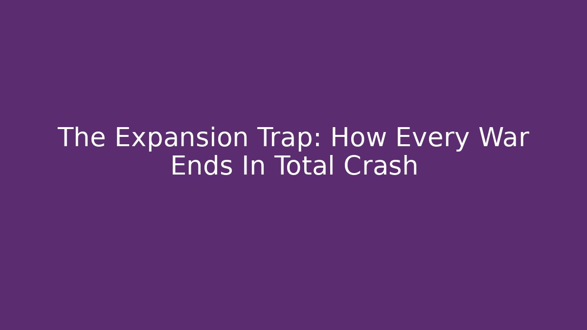 The Expansion Trap: How Every War Ends In Total Crash
