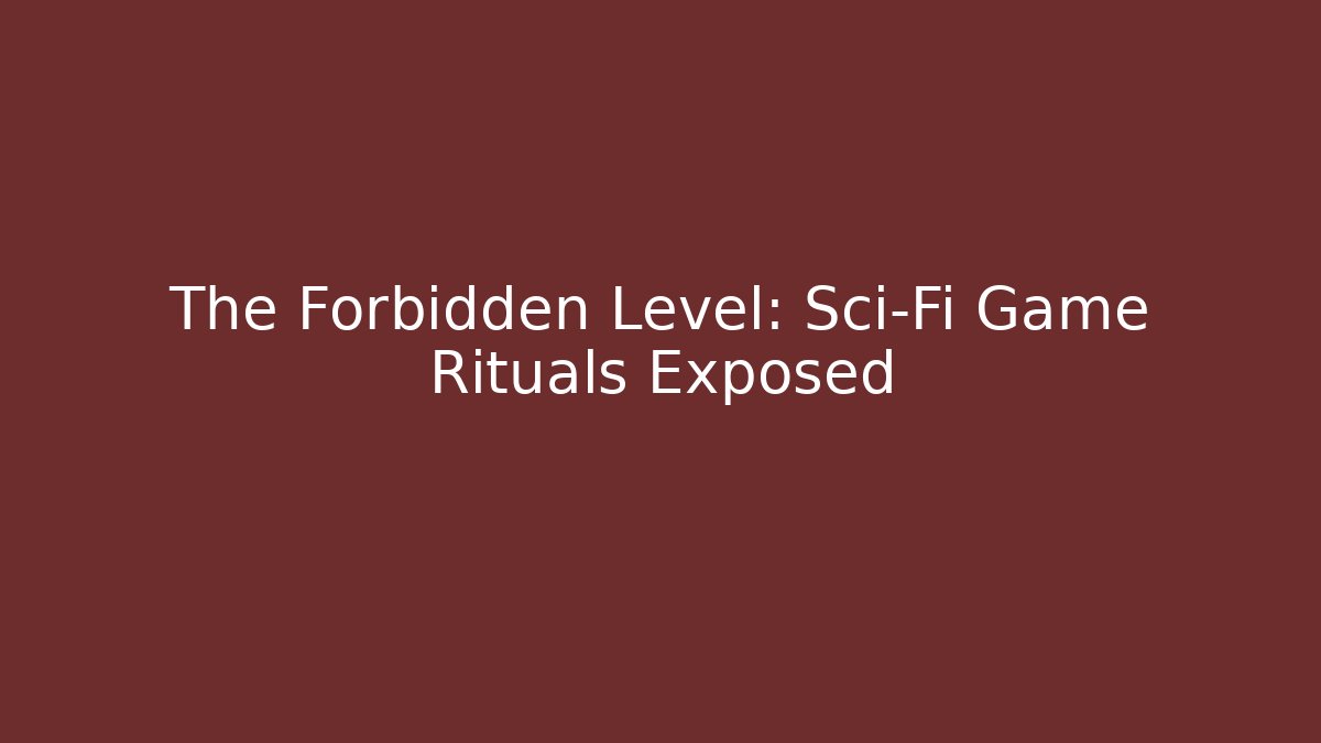 The Forbidden Level: Sci-Fi Game Rituals Exposed