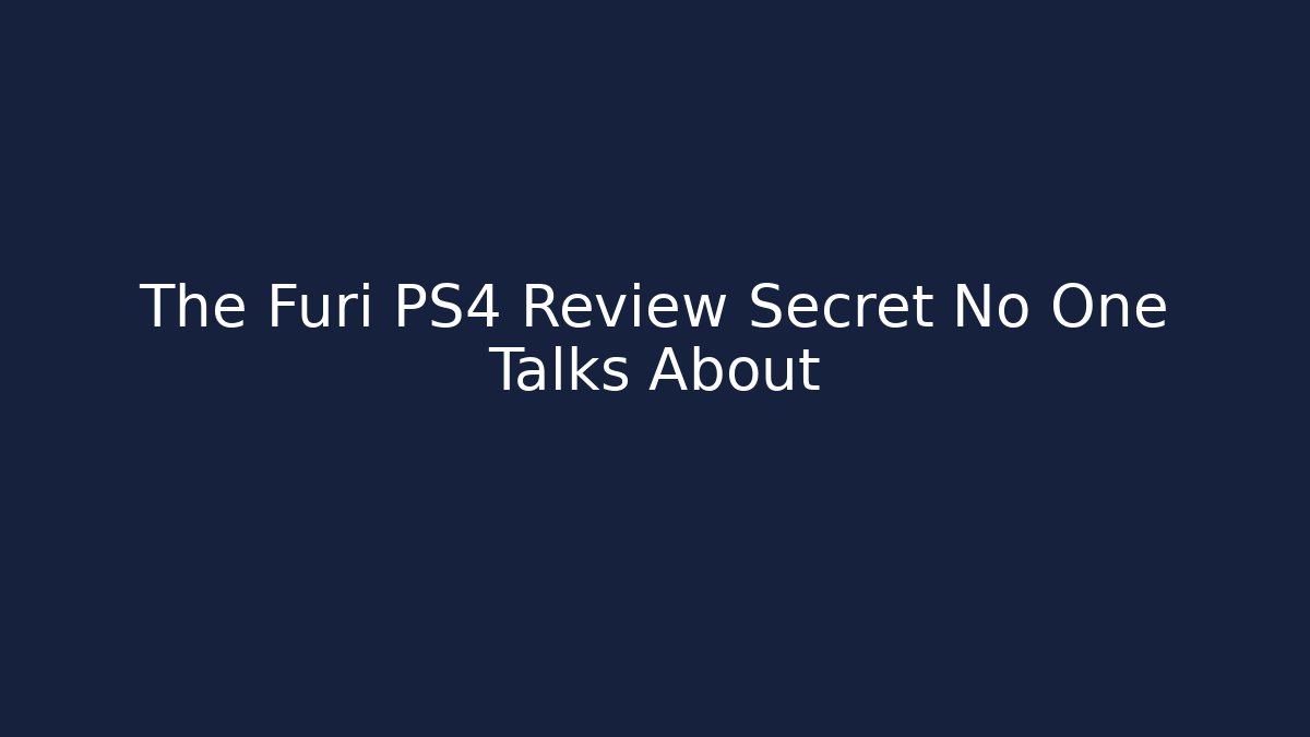The Furi PS4 Review Secret No One Talks About