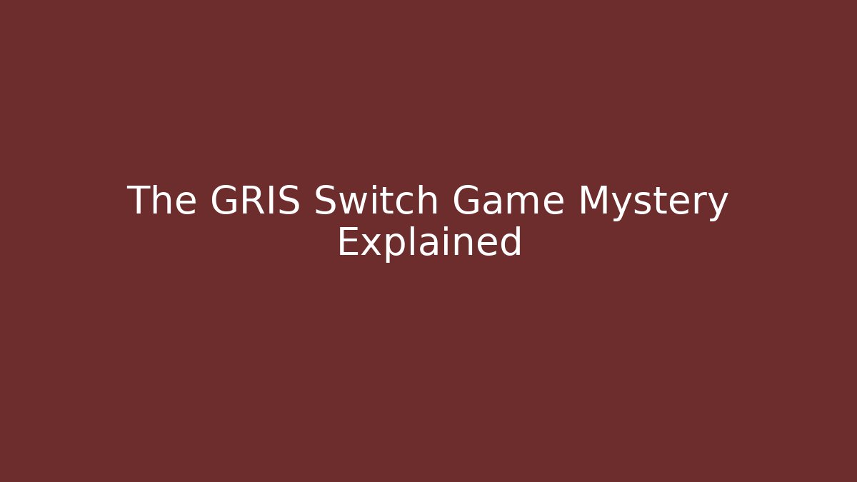 The GRIS Switch Game Mystery Explained - Create More Assets