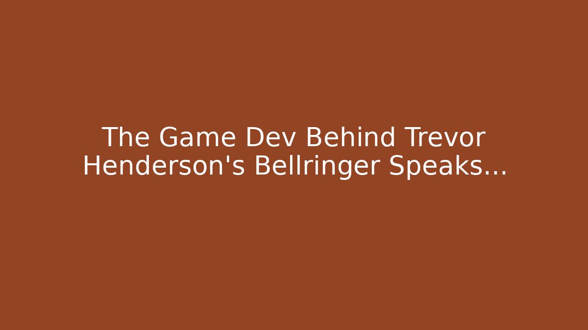 The Game Dev Behind Trevor Henderson's Bellringer Speaks...