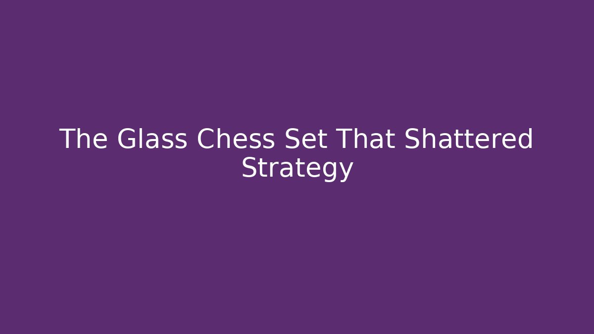 The Glass Chess Set That Shattered Strategy