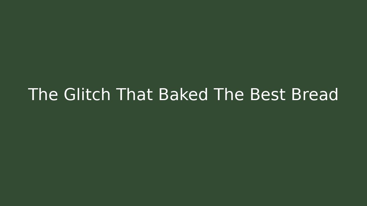 The Glitch That Baked The Best Bread - Create More Assets