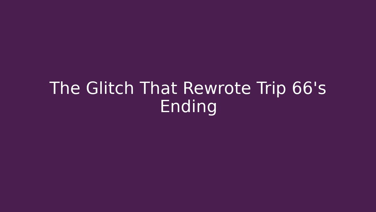 The Glitch That Rewrote Trip 66's Ending