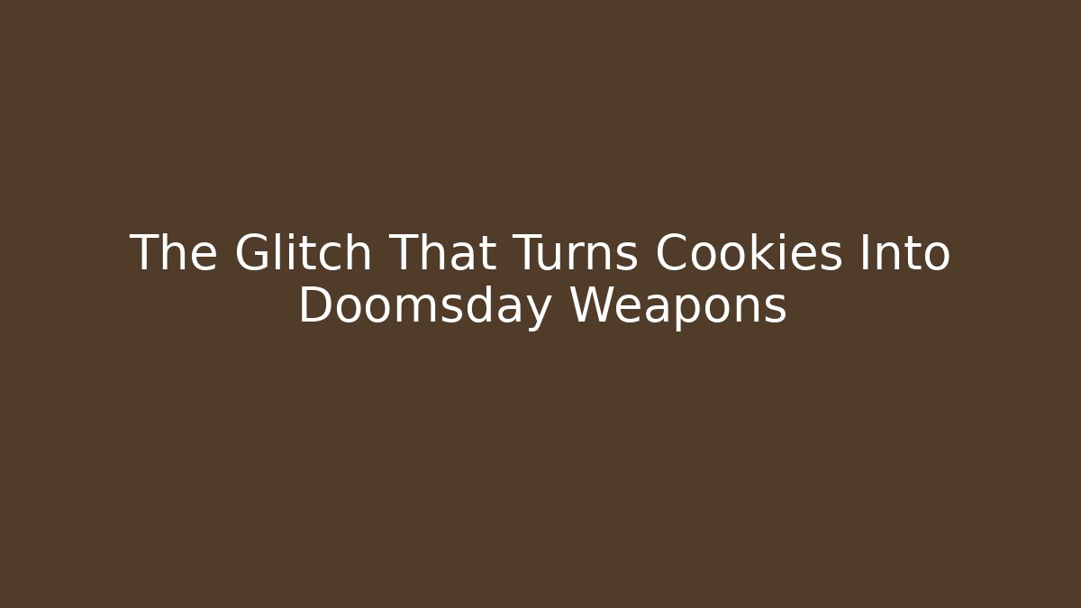 The Glitch That Turns Cookies Into Doomsday Weapons