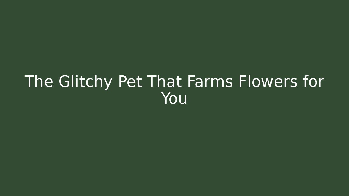 The Glitchy Pet That Farms Flowers for You