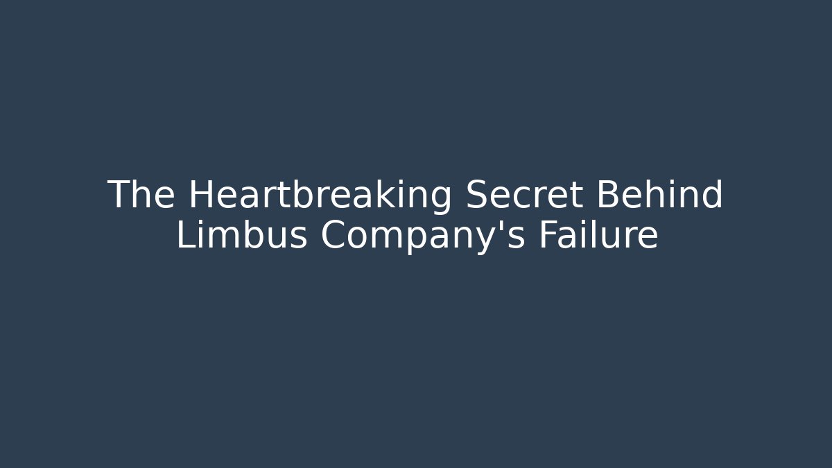 The Heartbreaking Secret Behind Limbus Company's Failure