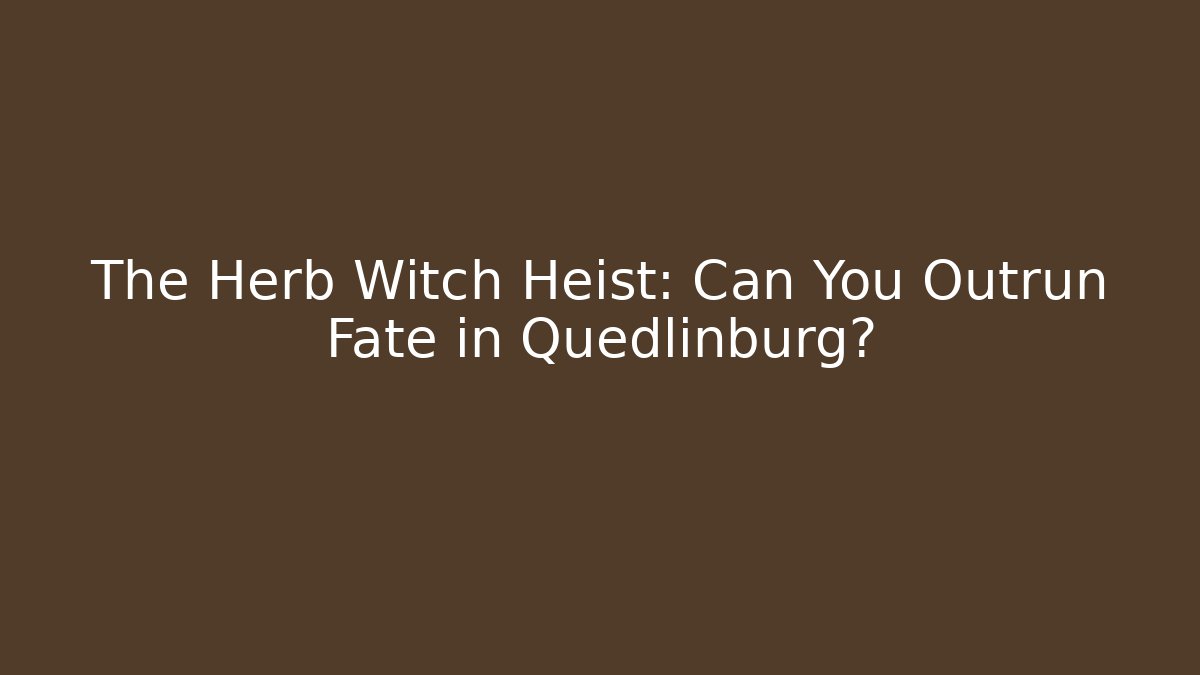 The Herb Witch Heist: Can You Outrun Fate in Quedlinburg?